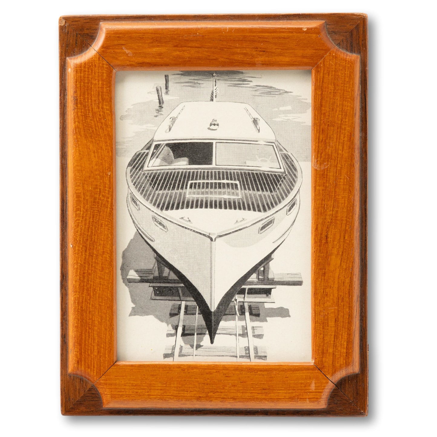 Sports Boat Illustration in Cabin Style Frame