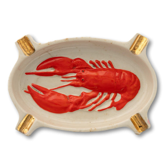 Red and Gold Lobster Ashtray