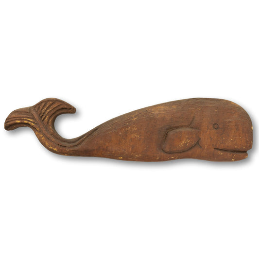 Large Carved Wood Whale