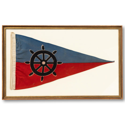 Framed Ship's Wheel Pennant