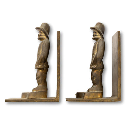 Brass Fisherman Bookends