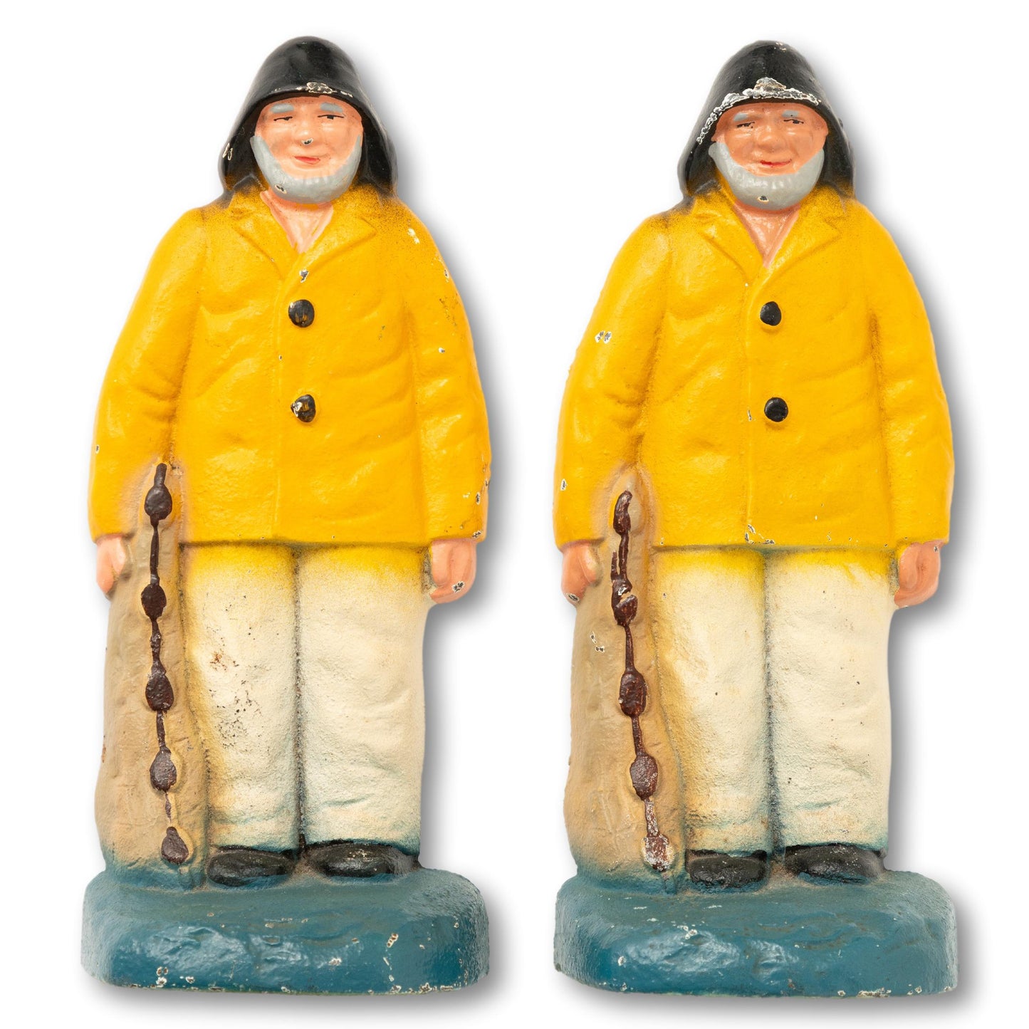 Jaunty Fisherman Book Ends, Pair