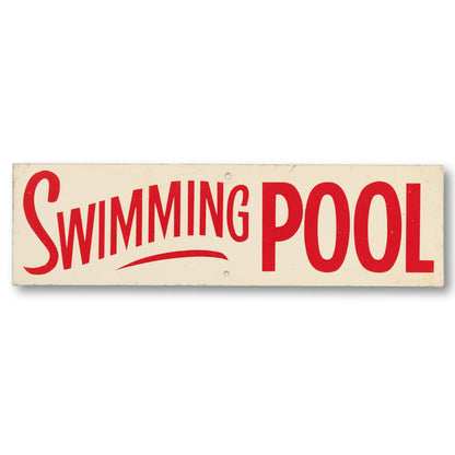"Swimming Pool" Sign