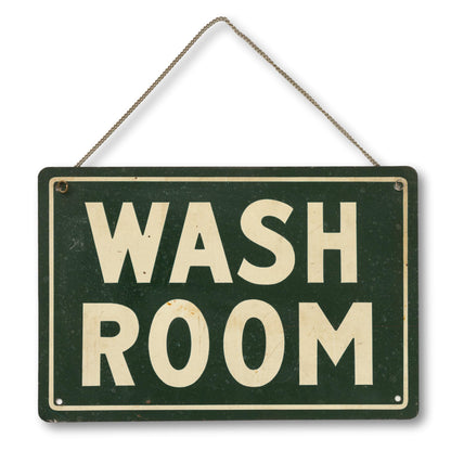 Wash Room Hanging Sign