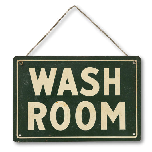Wash Room Hanging Sign