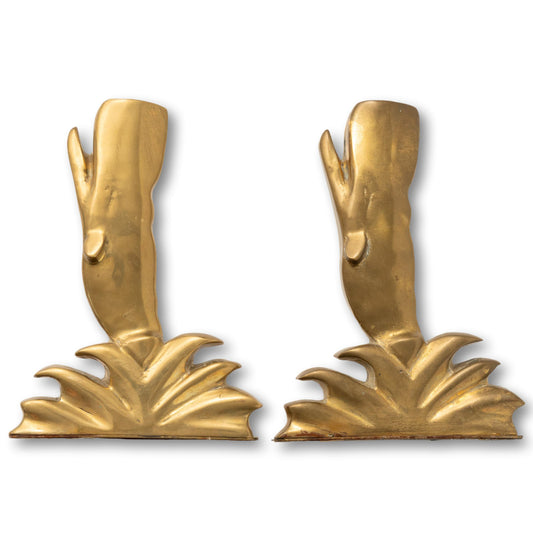 Leaping Whale Bookends