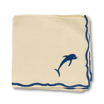 4 Blue Dolphin Napkins