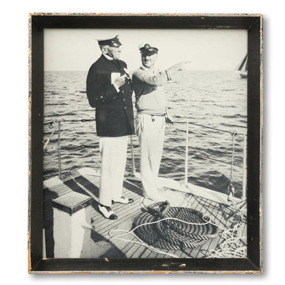 "Dapper Captains Survey the Sea"