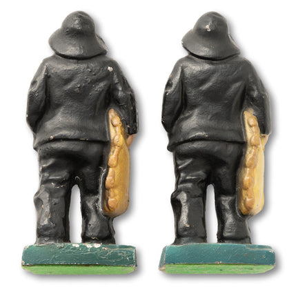 Black Slicker Fisherman Bookends