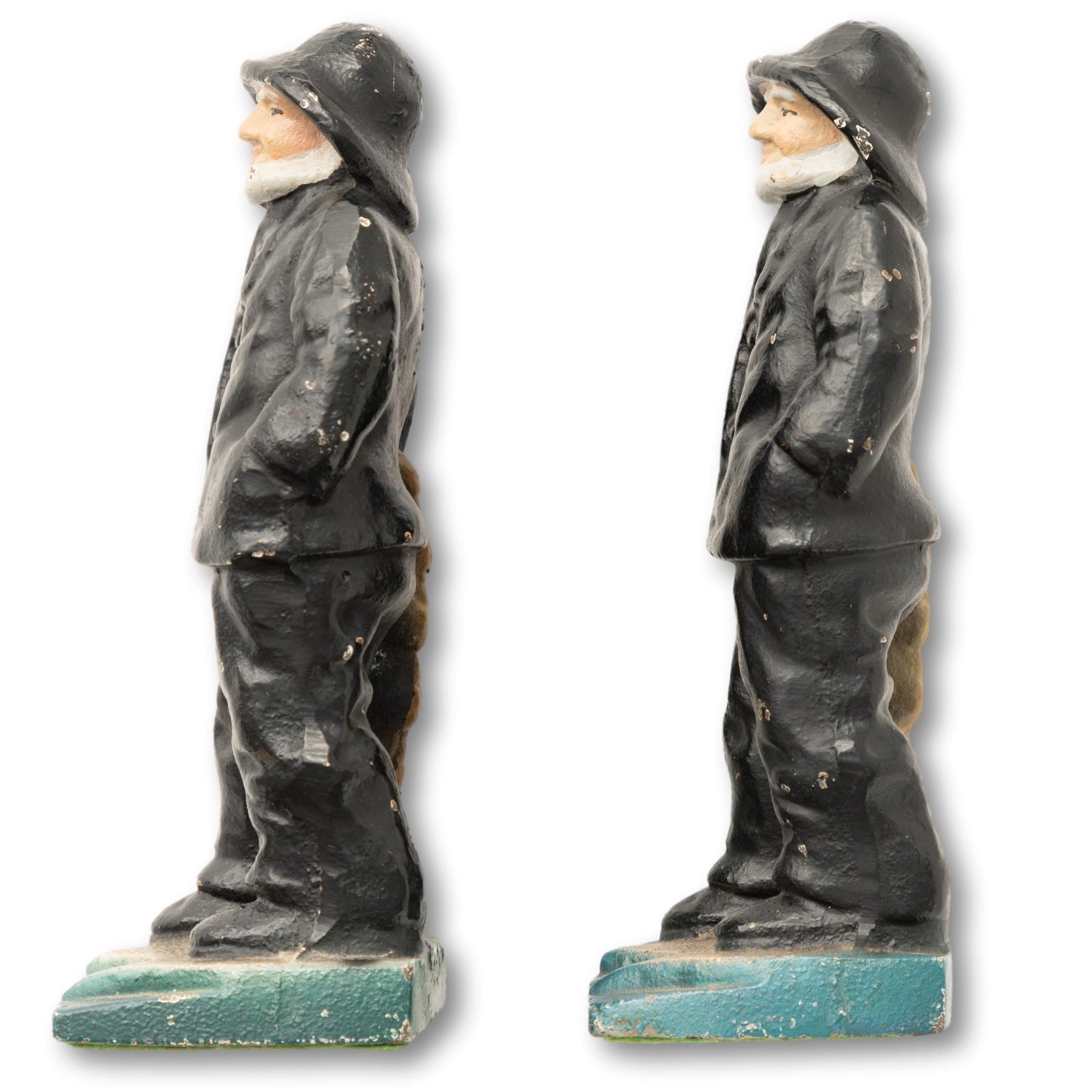 Black Slicker Fisherman Bookends