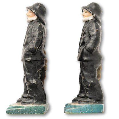 Black Slicker Fisherman Bookends