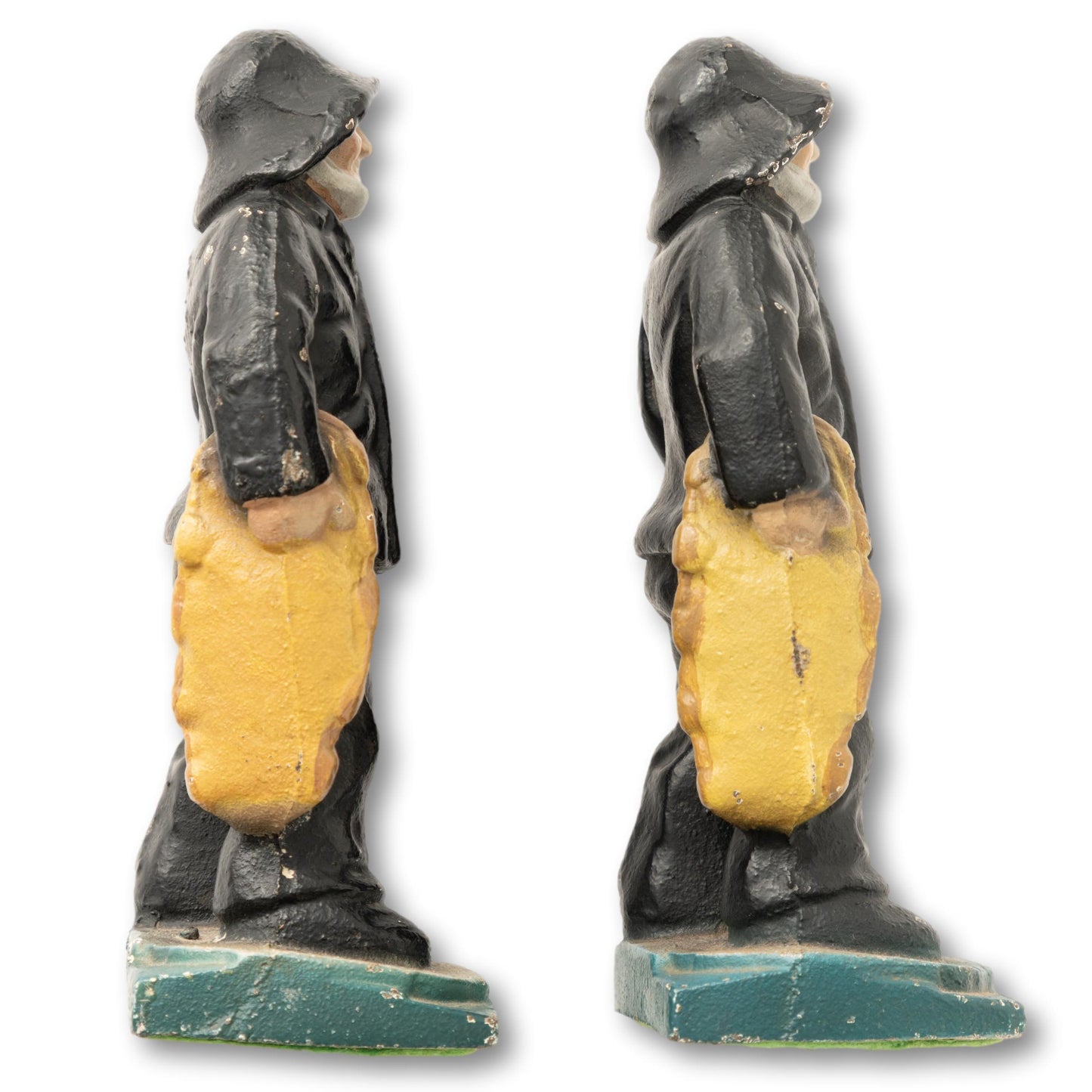 Black Slicker Fisherman Bookends