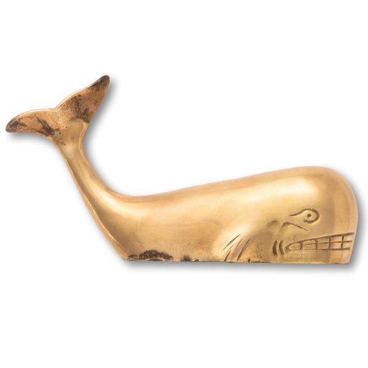 Medium Brass Whale
