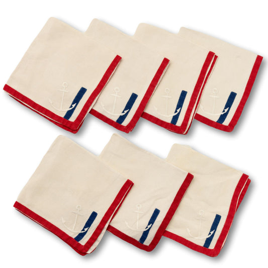 Embroidered Anchor Napkins