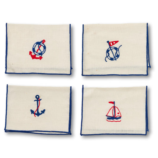 Embroidered Nautical Napkins