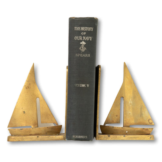 Brass Sailboat Bookends