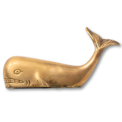 Medium Brass Whale