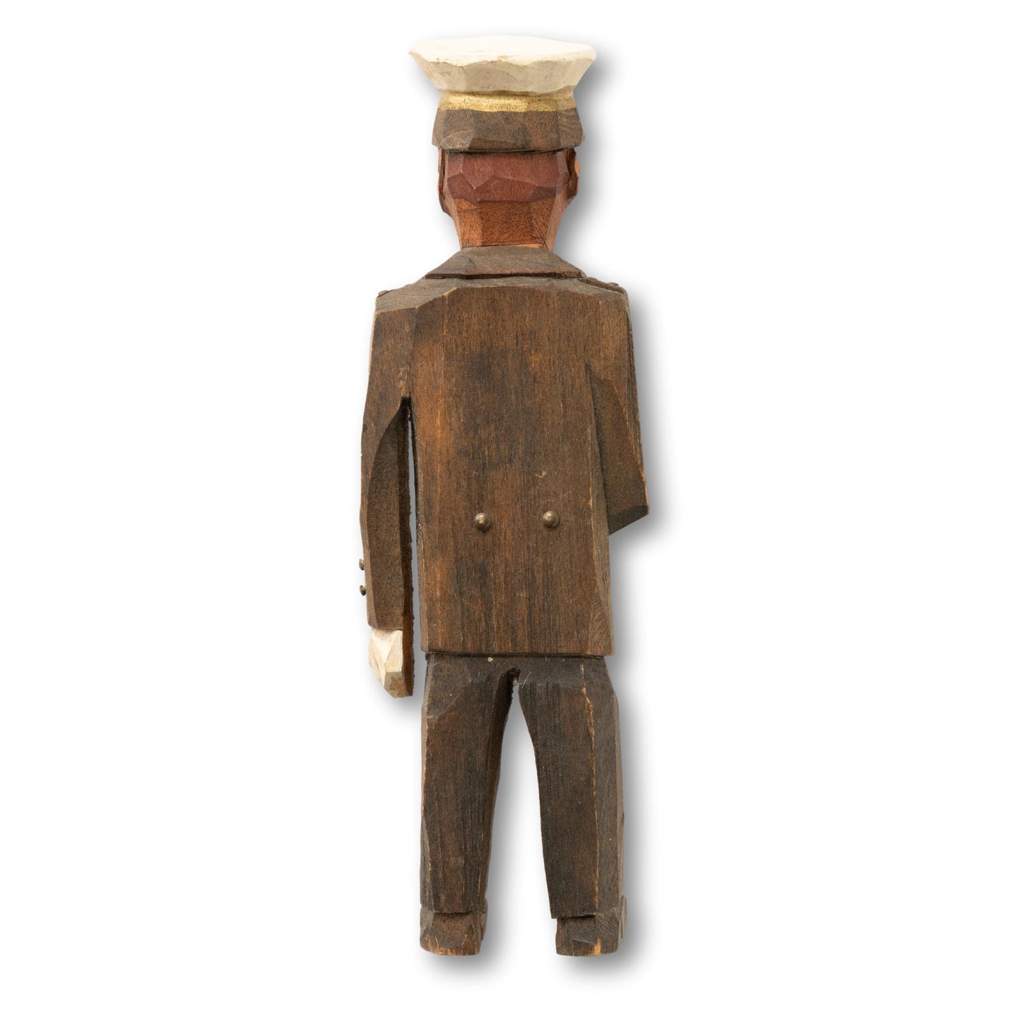 Carved Captain w/ Brass Nail Buttons