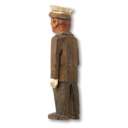 Carved Captain w/ Brass Nail Buttons