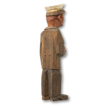 Carved Captain w/ Brass Nail Buttons