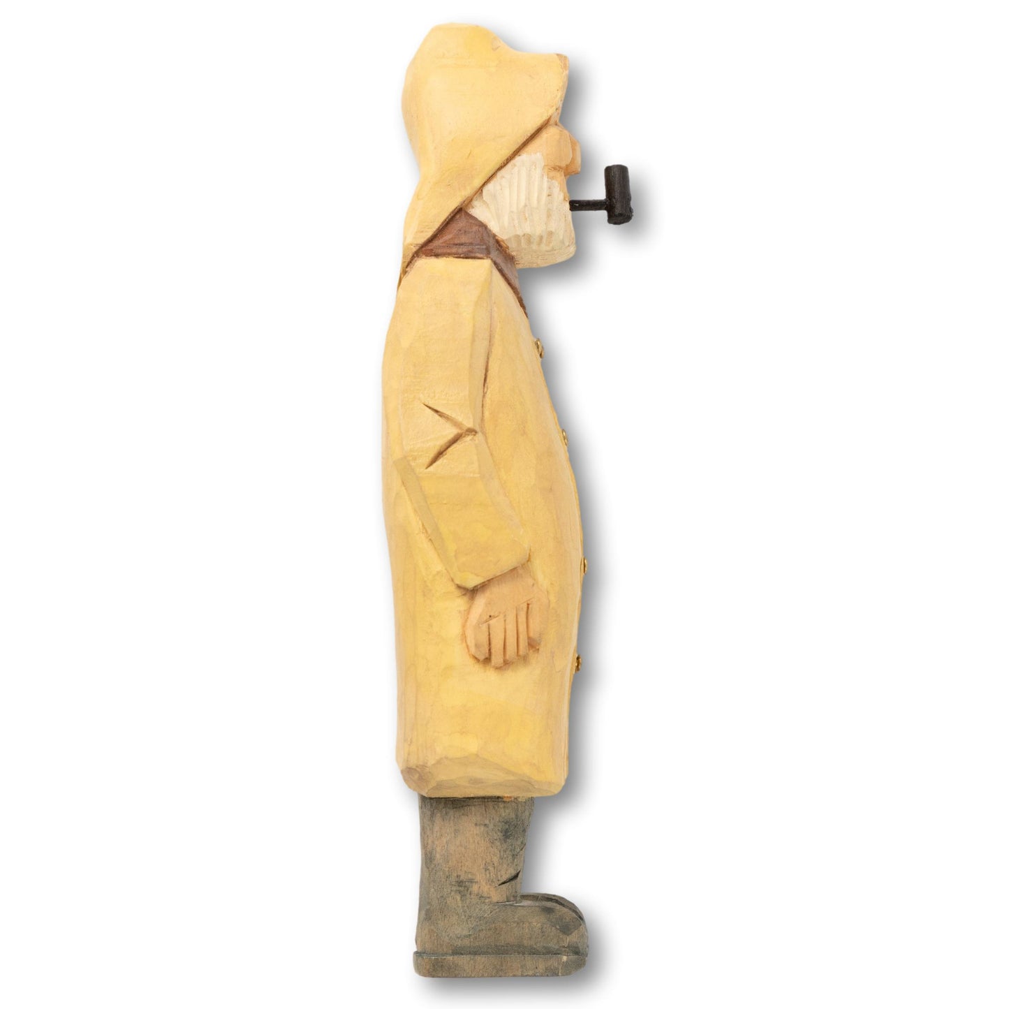 Long Coat Fisherman w Brass Nail Buttons