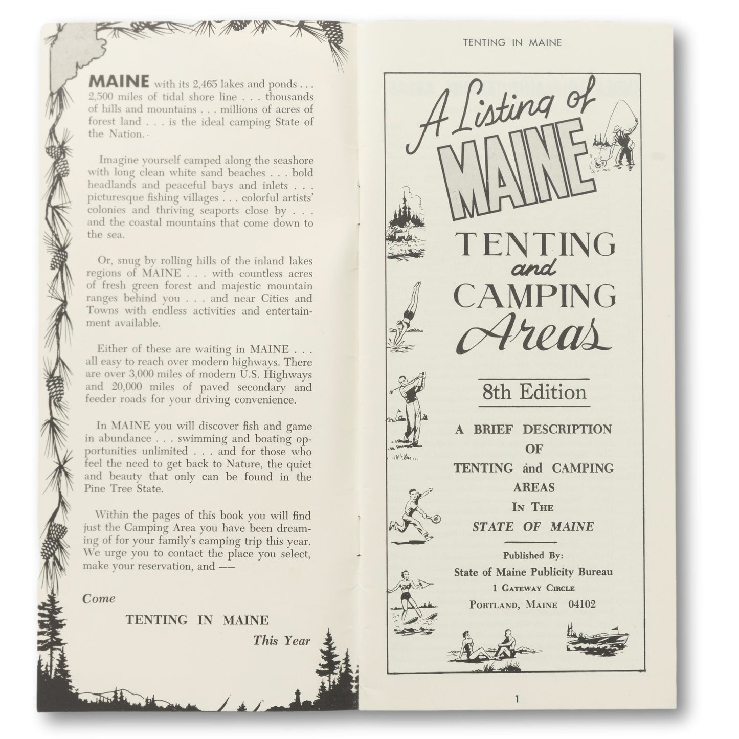 "Tenting in Maine" Booklet