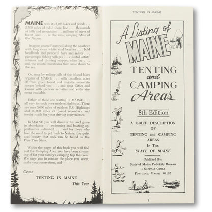 "Tenting in Maine" Booklet