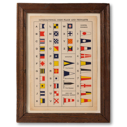 Code Flag Poster Framed Code Flags & Pennants Chart – Seacraft Vintage