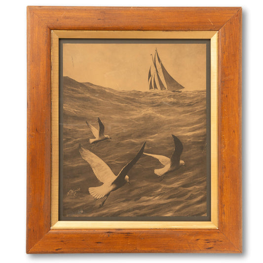 "Seagulls Above a Swelling Sea"