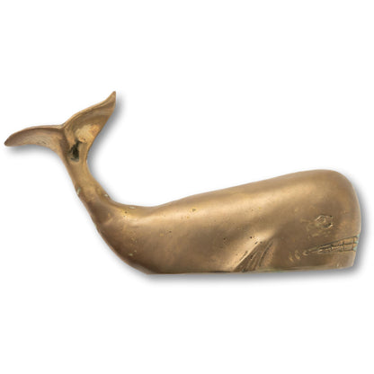 Medium Brass Whale