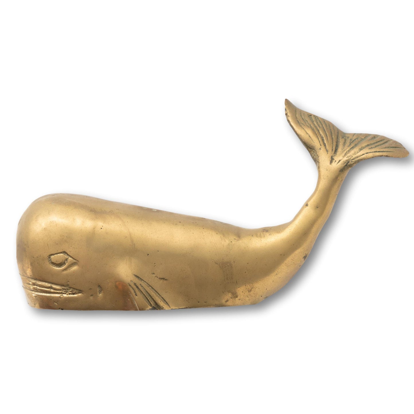 Medium Brass Whale