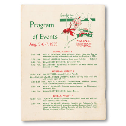 Maine Seafood Festival Guide Book, 1955