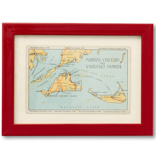 Martha's Vineyard & Nantucket Framed Postcard
