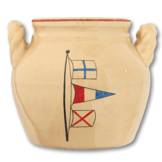 Large Signal Flag Bean Pot