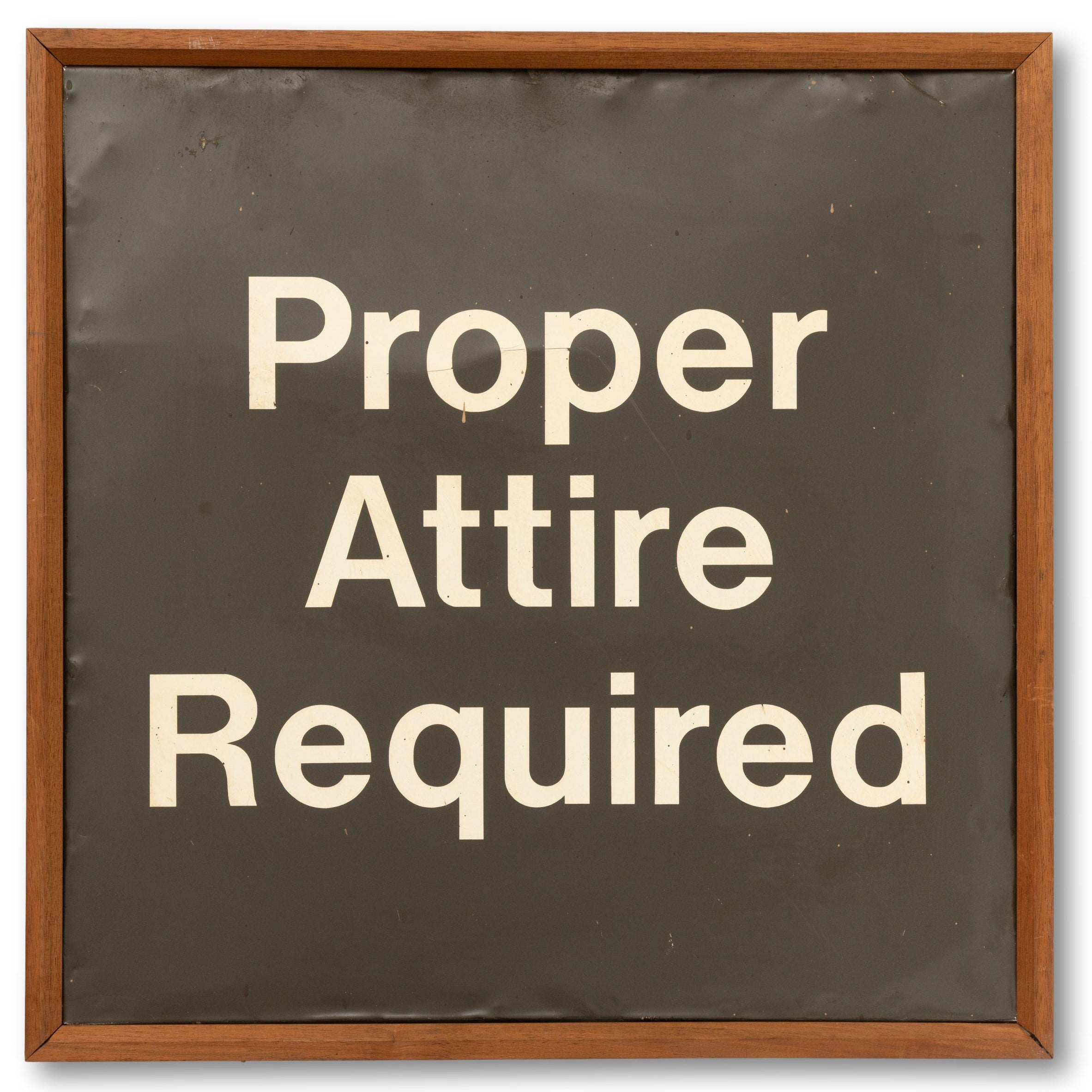Dress Code Sign – Seacraft Vintage