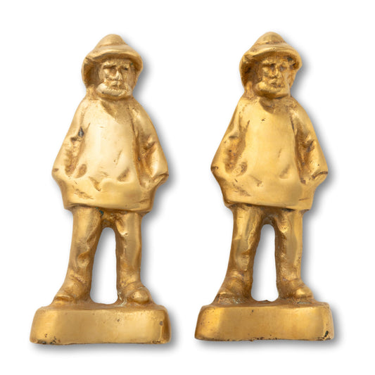 Brass Fishermen Bookends