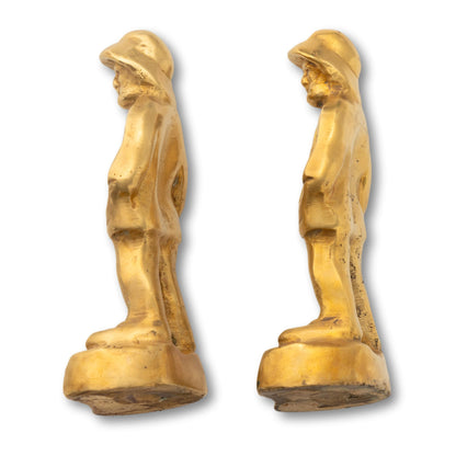 Brass Fishermen Bookends