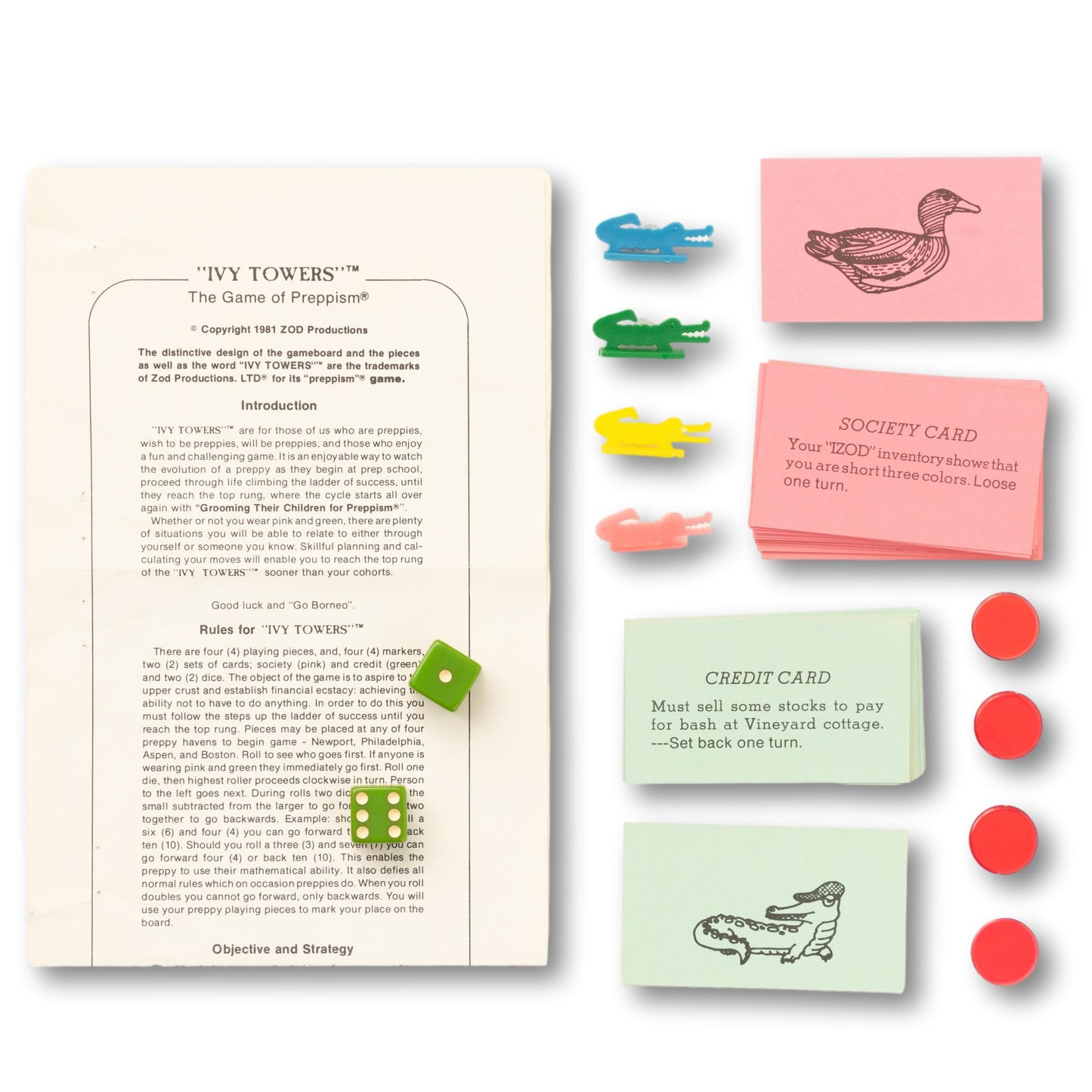 "Ivy Towers: The Game of Preppism" Boardgame