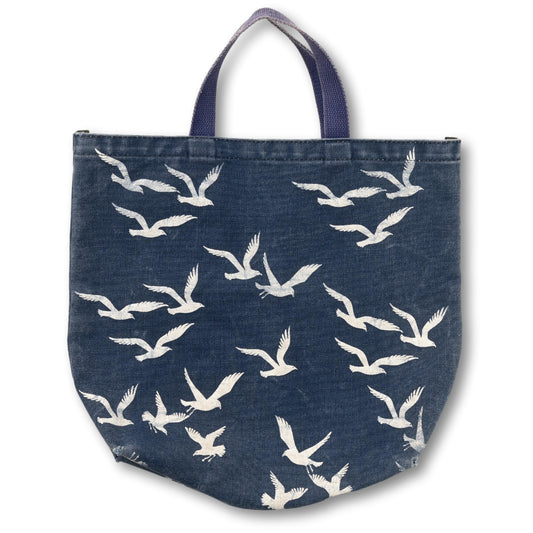 Hand Printed Seagull Tote Bag
