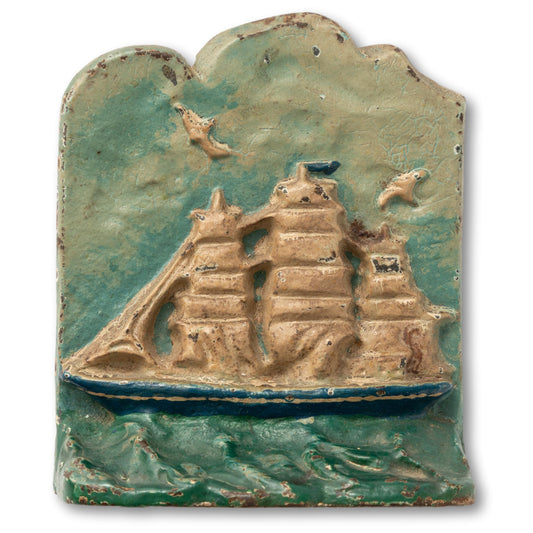 Full Sails Ship Bookend