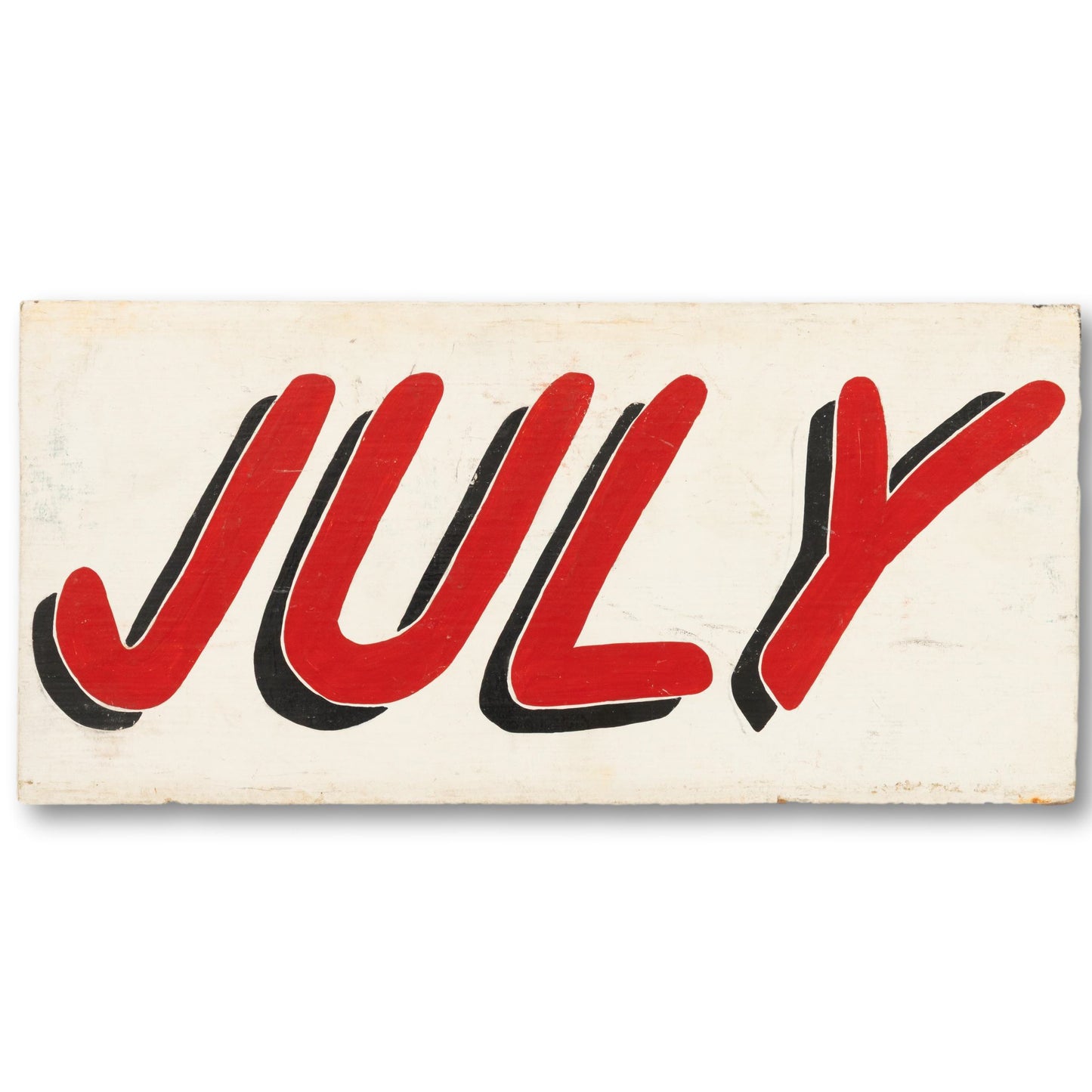 Hand-painted "JULY" Sign
