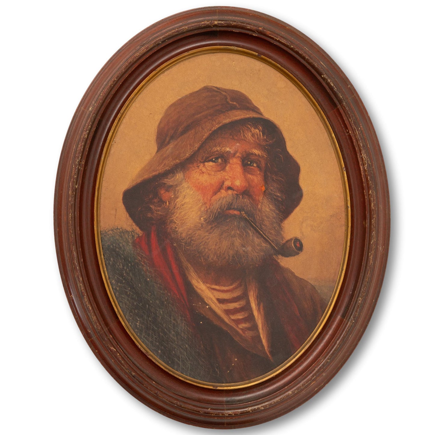 "The Old Salt" Oval Framed Print
