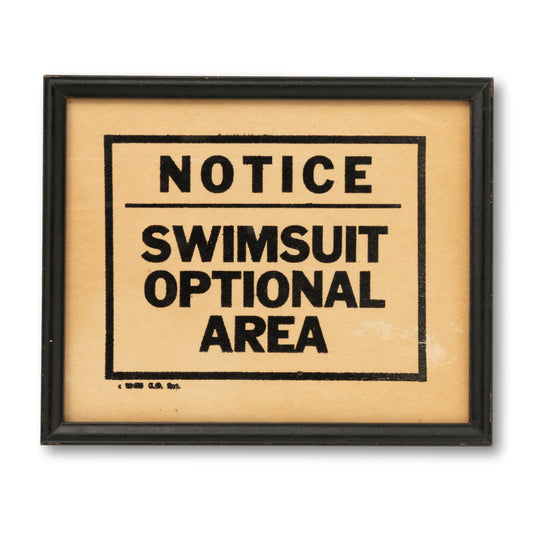 Swimsuit Optional Sign