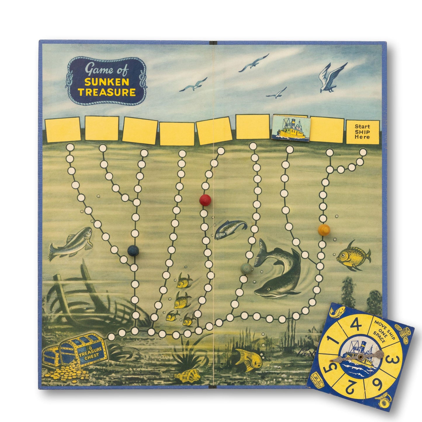 Rare "Sunken Treasure" Board Game