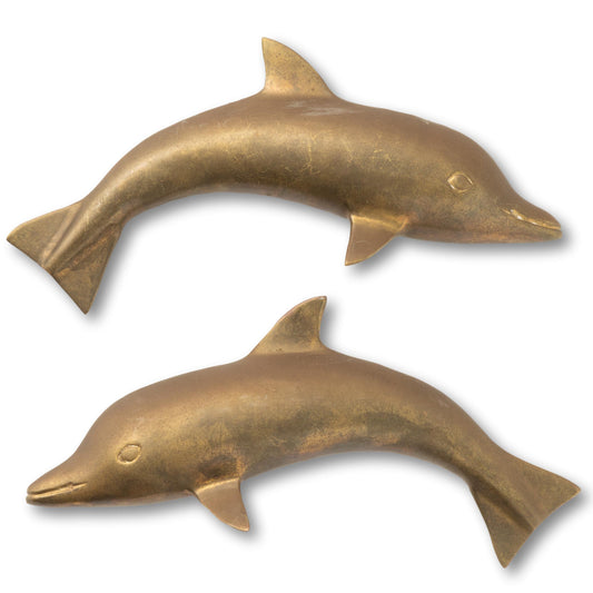 Pair of Brass Dolphins