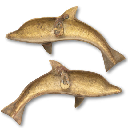 Pair of Brass Dolphins