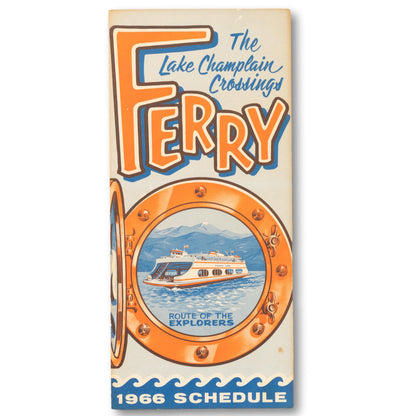 1966 Lake Champlain Ferry Brochure