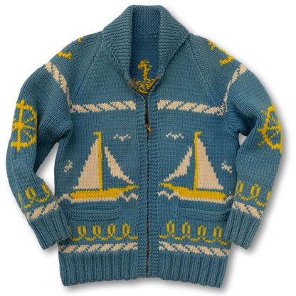 Hand-Knitted Sailboat Sweater