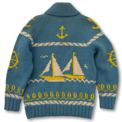 Hand-Knitted Sailboat Sweater