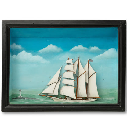 3 Masted Schooner Diorama